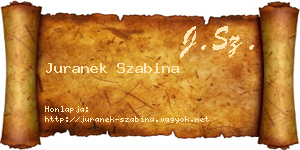 Juranek Szabina névjegykártya